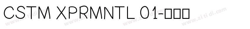CSTM XPRMNTL 01字体转换